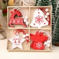 thumbnail image 4 of Colgante de Navidad de madera Colgante de Navidad Regalo de Navidad Caja de madera Adornos navideños colgantes, 4 of 6