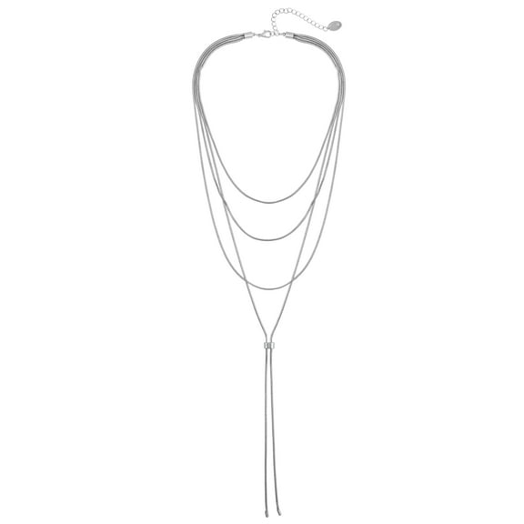 Time and Tru Women's Silvertone Layered Y Necklace
