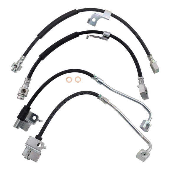TRQ Brake Hose Set Fits 2015-2018 Ford Mustang