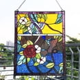 thumbnail image 4 of Chloe Lighting Rose 24" Floral Stained Glass Window Panel in Multi-Color, 4 of 5