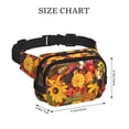 thumbnail image 4 of Honeii Autumn Bouquet Pumpkin For Thanksgiving Print Square Double Layer Waist Bag,Waist Belt Bag Fashion Fanny Women and Men,For Travel Running Hiking Walking, 4 of 9
