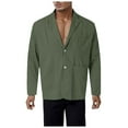 thumbnail image 5 of CHUOU Mens Fashion Leisure Light And Solid Color Pockets Lapels Buttons Suits Jackets And Tops, 5 of 5