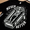 thumbnail image 5 of GENTS BLISS Heavyweight Graphic T-shirts Halloween Tee Skull Ghosts Tee Funny Casual Shirts Size XS-3XL, 5 of 7