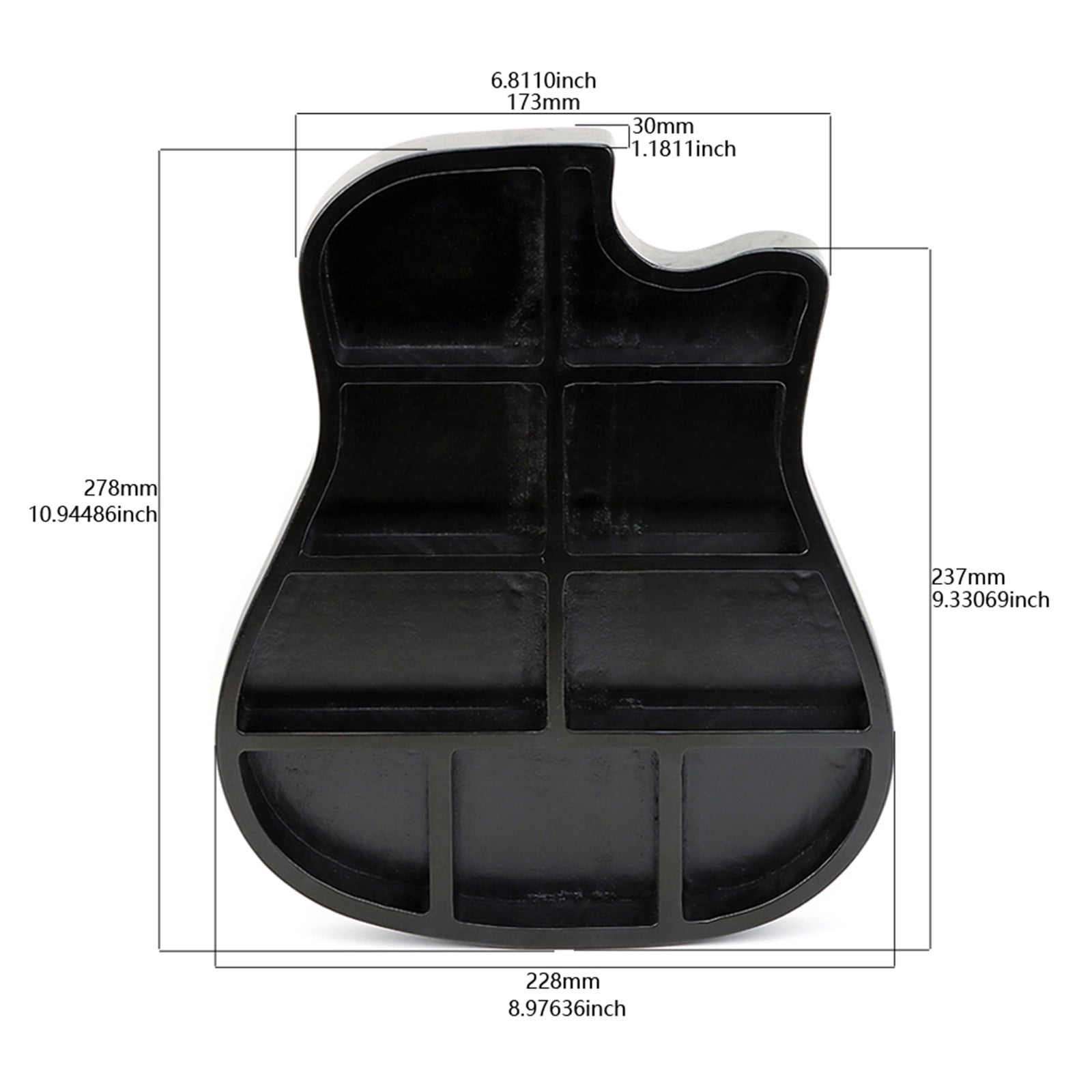 Guitar Shaped Picks Holder Case Multi-compartment Picks Storage Box Plectrum Container Guitar Accessories