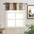 thumbnail image 2 of Abstract Brown Gray Stripes Valances for Windows Modern Art Minimalist Geometric Rod Pocket Curtain Valance Window Treatment Short Curtains for Kitchen Living Room, 42"x12", 2 of 5
