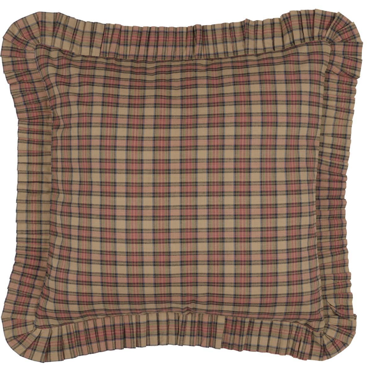 VHC Primitive Standard Pillow Case Set of 2 Bedding Black Check Cotton