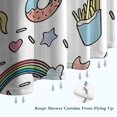 thumbnail image 6 of Colorful Fantasy Food Elements Pattern Shower Curtain 36"x72" ,Bathroom Decorative Shower Curtains Set with 12 Hooks,Modern Waterproof Washable Shower Curtain, 6 of 6