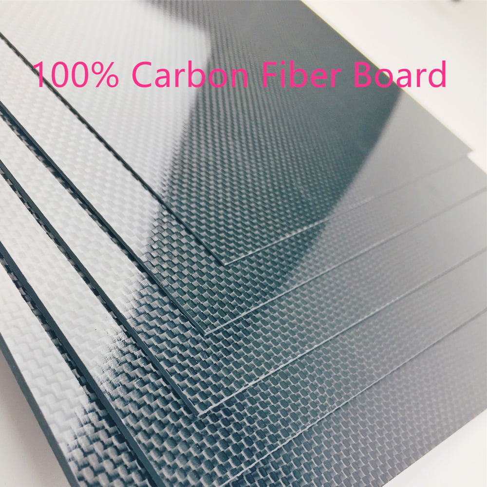 Panneau de plaque de fibre de carbone 3K feuille de panneau de plaque de fibre de carbone pleine surface brillante darmure sergé twill 