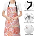 thumbnail image 4 of Kdxio Corals Apron with Pockets Adjustable Kitchen Aprons for Men Women Waterproof Aprons for Cooking,Drawing,Crafting, Baking Household Cleaning, 4 of 8