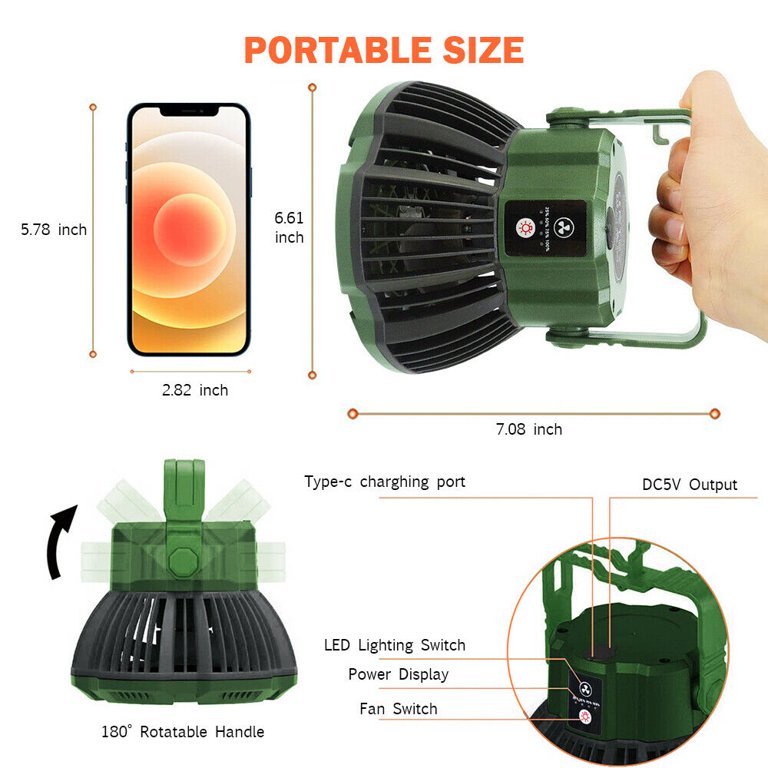 Outdoor USB Charging Fan Camping Light Energy-Saving Hand Lamp Indoor Tent  Lights with Fan - China Camping Light, USB Rechargeable LED Camping Light