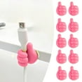 thumbnail image 2 of Cable Clips Ecohintz Cable Management Hooks - 10Pcs Adhesive Finger Hooks for Organizing Chargers & Wires, Space-Saving Desk Solution, Cord Organizer for Desk, Pink, 2 of 9