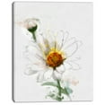 thumbnail image 2 of Hand drawn Watercolor Chamomile - Floral Canvas Art Print, 2 of 4