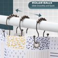 thumbnail image 4 of Shower Curtain Hooks, OEH Shower Curtain Rings, Bronze Shower Curtain Hooks Rust Proof, Smooth Gliding Metal Shower Curtain Rings Rust Proof, Double Shower Hooks for Shower Curtain, 12 Pcs, Bronze, 4 of 7