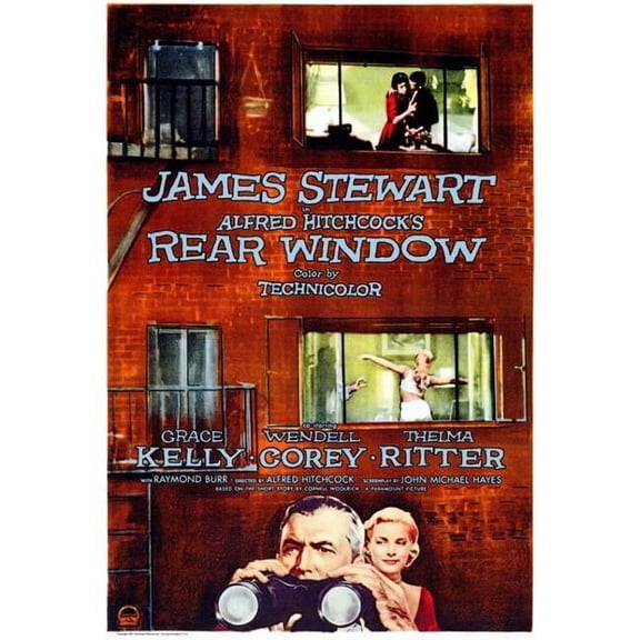 Pop Culture Graphics Rear Window Movie Poster, 11 x 17
