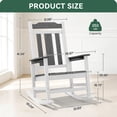 thumbnail image 5 of SERWALL Oversize Rocking Chairs, Outdoor Rocker for Porch, HDPE Rocking Chairs, 5 of 9