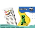 thumbnail image 2 of Juego de sábanas Sunny Side Up Minecraft Creeper & Animals Twin, 2 of 7
