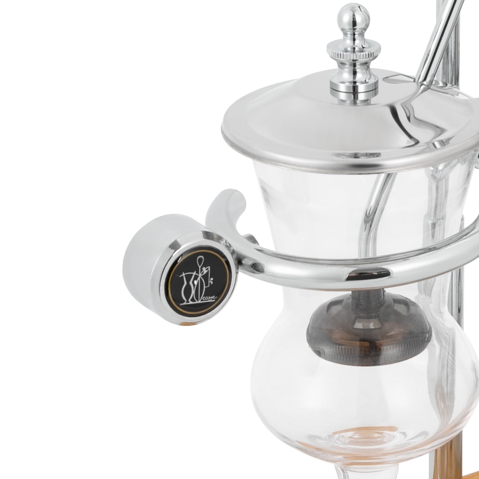 Wildnix Siphon Coffee Maker with Alcohol Lamp, Antique Style, Stable Base, Plastic Filter for Rich Flavor, 37Qt Large Capacity, Ideal for Home or Office Brewing