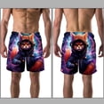 thumbnail image 3 of luoweisi Men's Beach Shorts Quick Dry Swim Trunks with Mesh Lining Cat M, 3 of 5