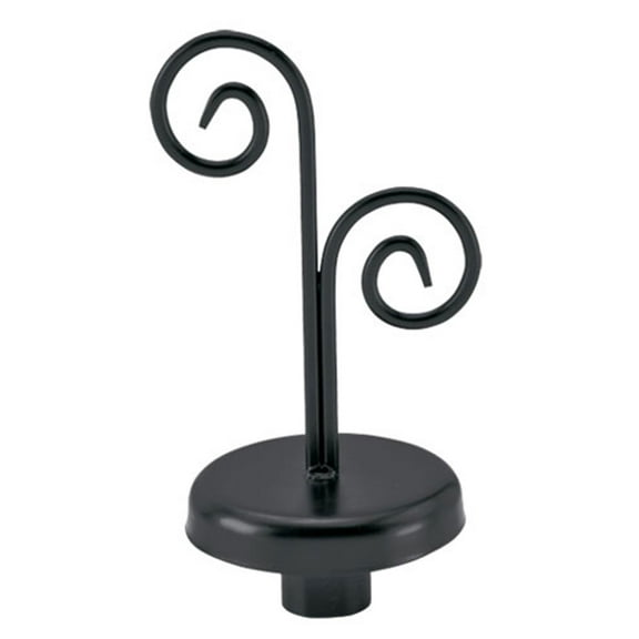 Boutique Black Double Curl Finial for Dressmaker Forms