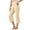 Beige, variant on Women's High Waist Cropped Yoga Pants - Polyester Spandex for Daily Wear & Active Lifestyles