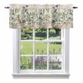 thumbnail image 2 of Summer Eucalyptus Window Valance for Kitchen, Shell Ocean Starfish Green Leaves Retro Rod Pocket Short Curtain for Small Windows, Light Filtering Decorative Valance, 60 x 18 Inch, 1 Panel, 2 of 9