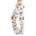 thumbnail image 2 of OIOLOYJM Halloween Pajama Pants Women Ghost Print Wide-Leg Cute Sleeping Comfortable Pajama Bottoms Party Stretchy Yoga Elastic Waist Sweat Pants Orange L, 2 of 7