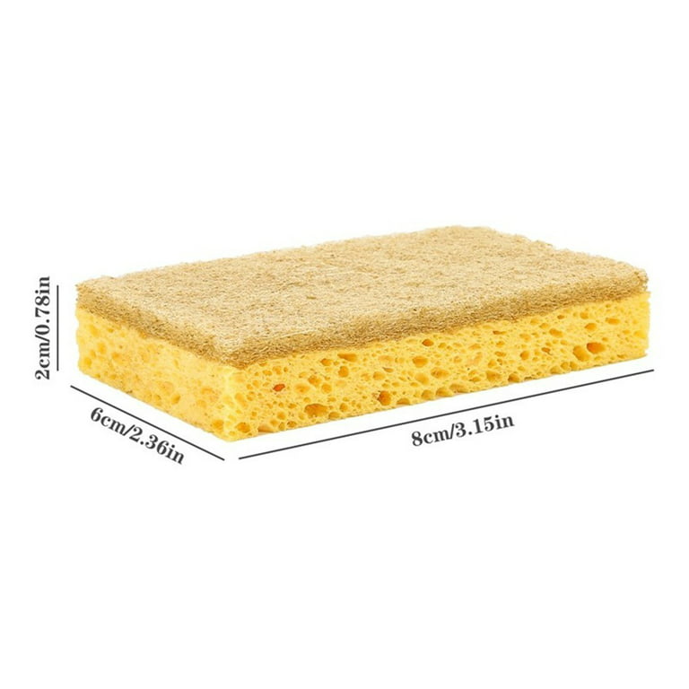 IEL Kitchen Scrub Sponges - Yellow and Green - 4 1/2-in L x 1 3/4-in T x  3-in W - 2 Per Pack