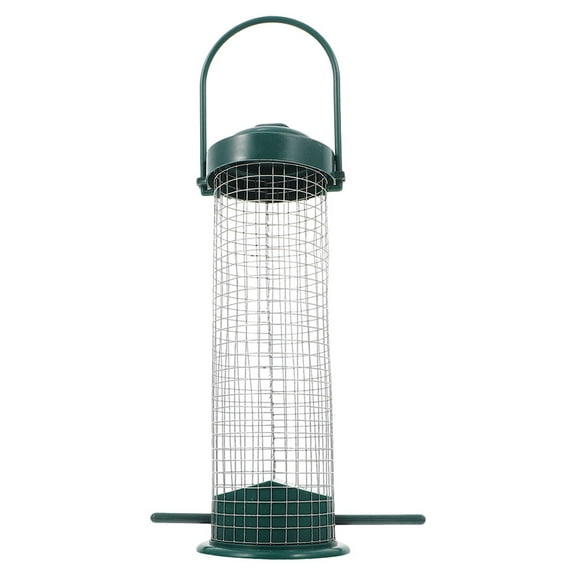Howish Bird Feeder Metal Wild Bird Feeder Hanging Mesh Garden Decoration Green(8.66"X3.07"X3.07")
