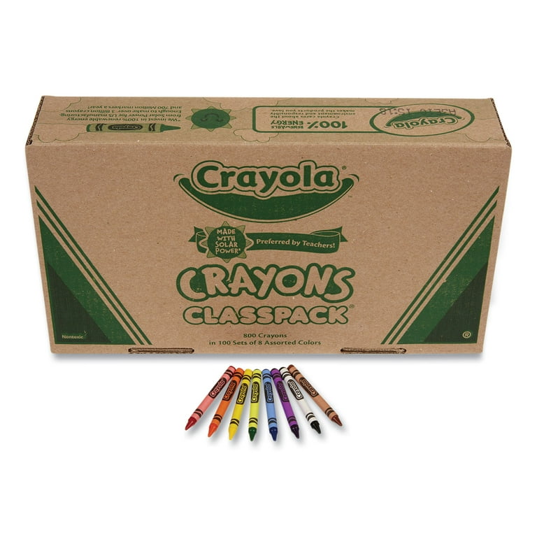 Classpack Regular Crayons, 8 Colors, 800/Box Classpack Regular Crayons, 8 Colors, 800/Box