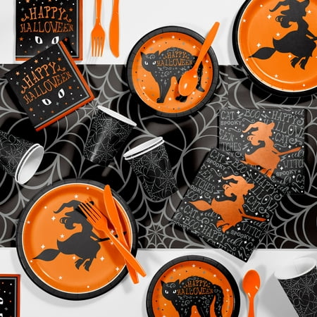 Wicked Witch Halloween Party Supplies Kit (81pc - Serves 8 Guests)