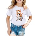 thumbnail image 1 of 2025 Hauts, T-Shirts et Chemises pour Filles Enfant Mignon Graphique Taille 12 Vêtements Col Rond Manche Courte T-Shirt à Bretelles pour Femmes Tee Été Décontracté T Chemise à Manches Longues, 1 of 5