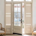 thumbnail image 2 of Beige Striped Window Privacy Film, Farmhouse Luxurious White Stripes Modern Abstract Art Static Cling UV Sun Blocking Heat Control Window Tint,Non-Adhesive One Way Windows Privacy Cover 17.7''x78.7'', 2 of 7