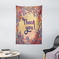 thumbnail image 1 of Nature Decor Tapestry, Christmas Time Red Flower With Leaves Ivy Geometric Background with Thanx Note, Wall Hanging for Bedroom Living Room Dorm Decor, 40W X 60L Inches, Multicolor, by Ambesonne, 1 of 2