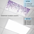 thumbnail image 4 of Purple Eucalyptus Leaves Fluorescent Light Covers, Spring Floral Summer Botanical Magnetic Light Covers for Ceiling Lights, Fluorescent Ceiling Shade Filters for Classroom Bedroom Office 4x2Ft x 1PCS, 4 of 8