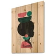 thumbnail image 2 of Designart 'Ethnic Geometric Silhouette of African American II' Modern Print on Natural Pine Wood, 2 of 5