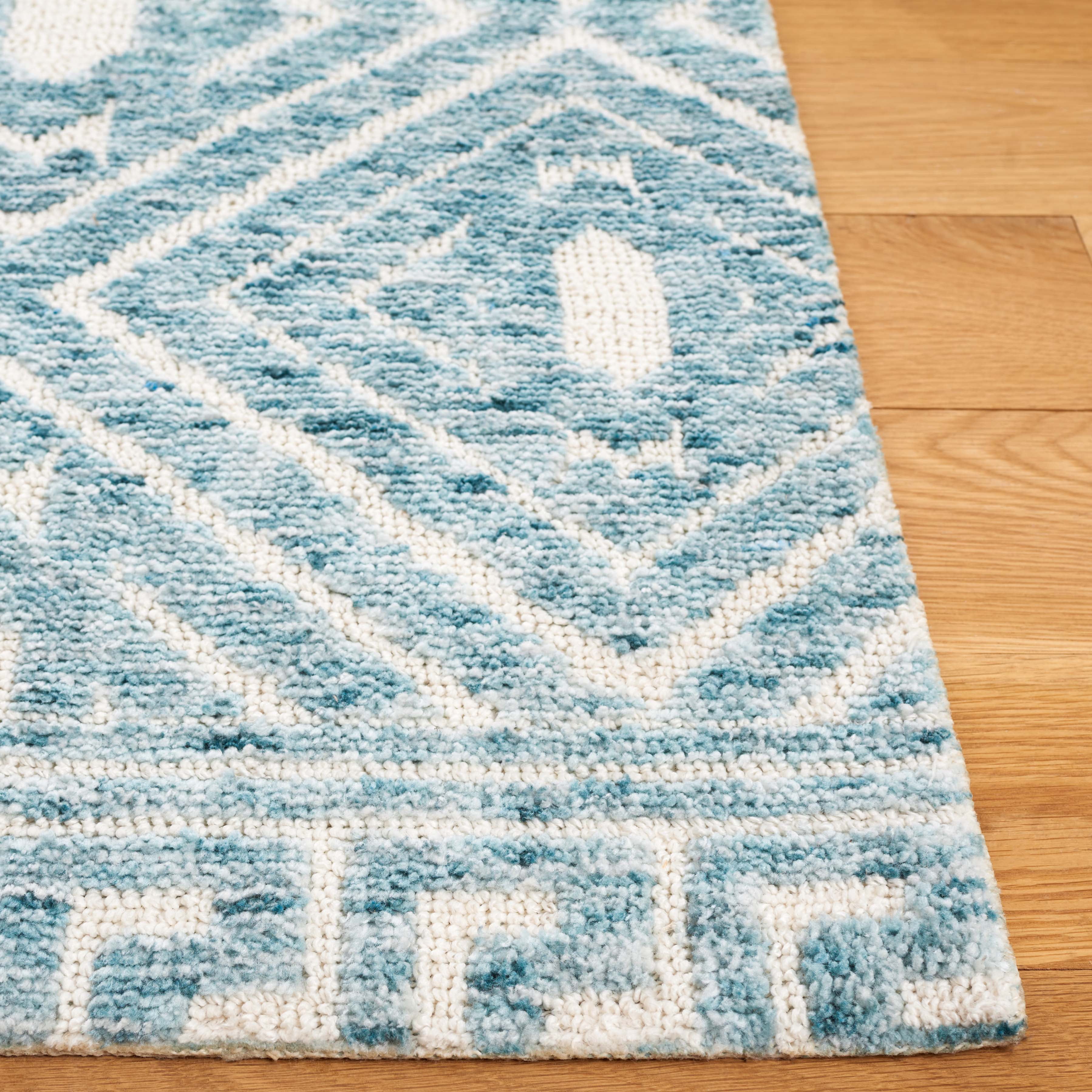 SAFAVIEH Audrey Jaxon Trellis Area Rug, Blue/Ivory, 5' x 8'