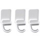 thumbnail image 2 of Wall Mounted Mop Hooks, 3pcs Heavy Duty Adhesive Holders, Foldable Design for Kitchen Bathroom Home Use, White, No Drill Installation, 2 of 3