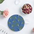 thumbnail image 4 of FMSHPON Peacock Set of 6 Round Coaster for Drinks, Absorbent Ceramic Stone Coasters Cup Mat with Cork Base for Home Kitchen Room Coffee Table Bar Decor, 4 of 6