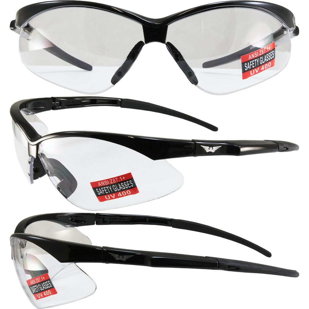Fast Freddie ORANGE FRAME CLEAR LENS Safety Glasses Sunglasses Z87 UV400 