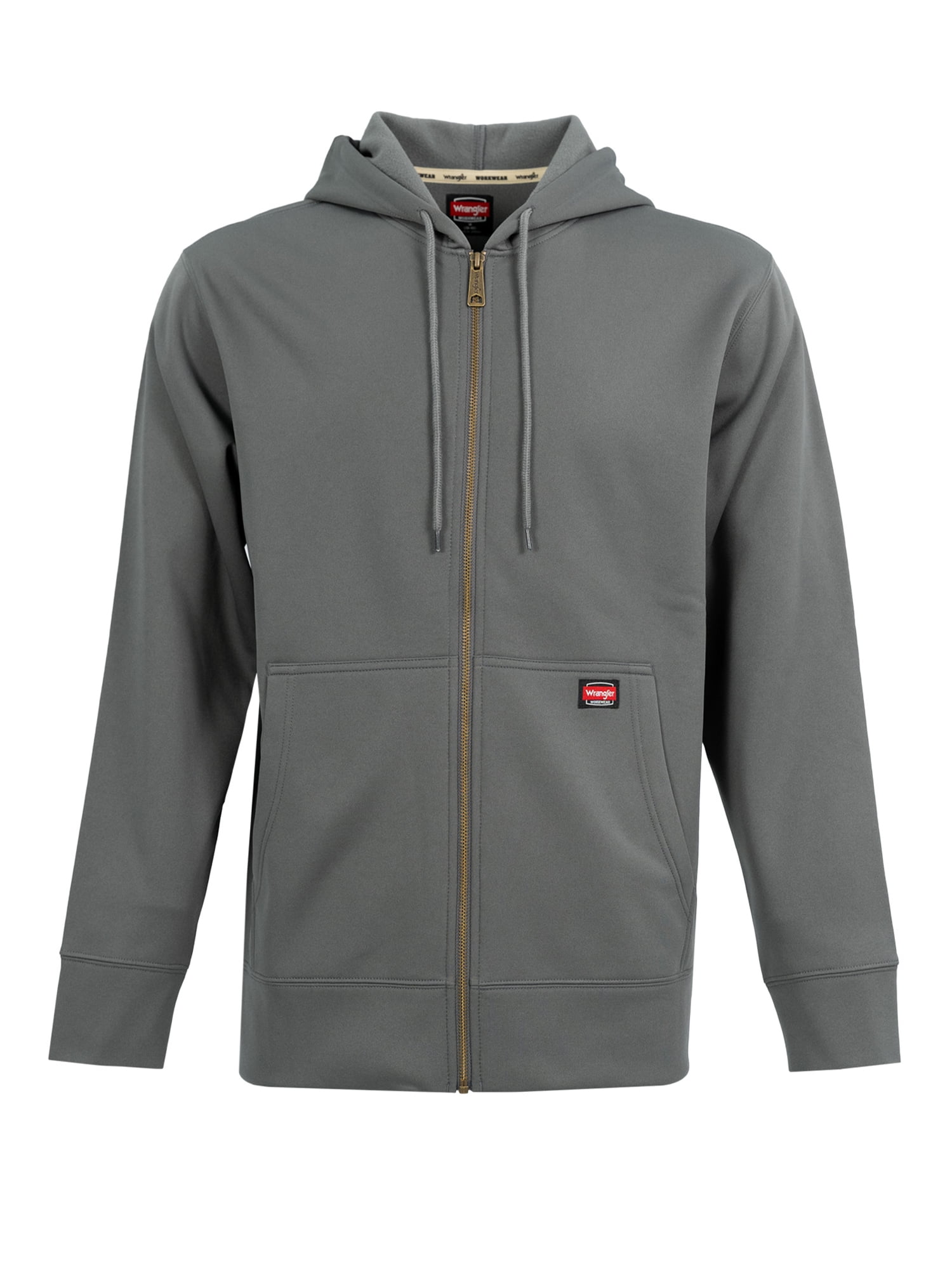 Wrangler Workwear Men's Full Zip Performance Fleece Hooded Work Jacket, Size S-5XL