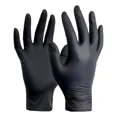 thumbnail image 2 of Guantes desechables Ambiderm Plus color negro talla M de látex con polvo x 100 unidades, 2 of 2