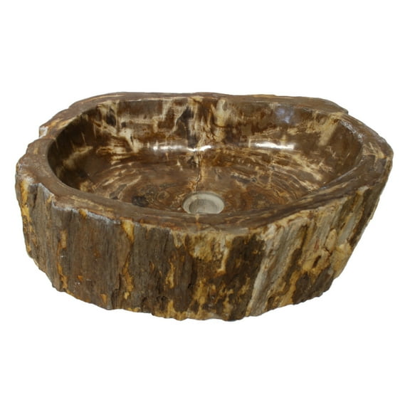 Eden Bath EB-S028PW-P Natural Stone Sink- Petrified Wood