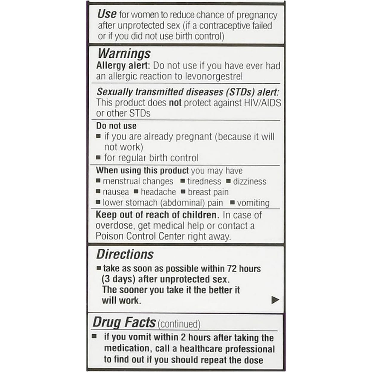 MyWay Emergency Contraceptive Pill | Compare to Plan B One-Step | 1.5MG ONE TABLET | 2PK