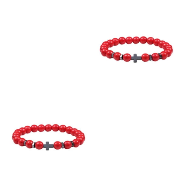 Sonducket Pulseras de cuentas de piedra natural para hombre, de turquesa, joyería, cuerda elástica, de ojo ligera a la moda, regalo Type5 NO5