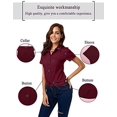 thumbnail image 3 of ORUYROP Chemise Boutonnée Basique Simple à Manches Longues/courtes pour Femmes, Chemisier/robe Officiel pour Dames, 3 of 7