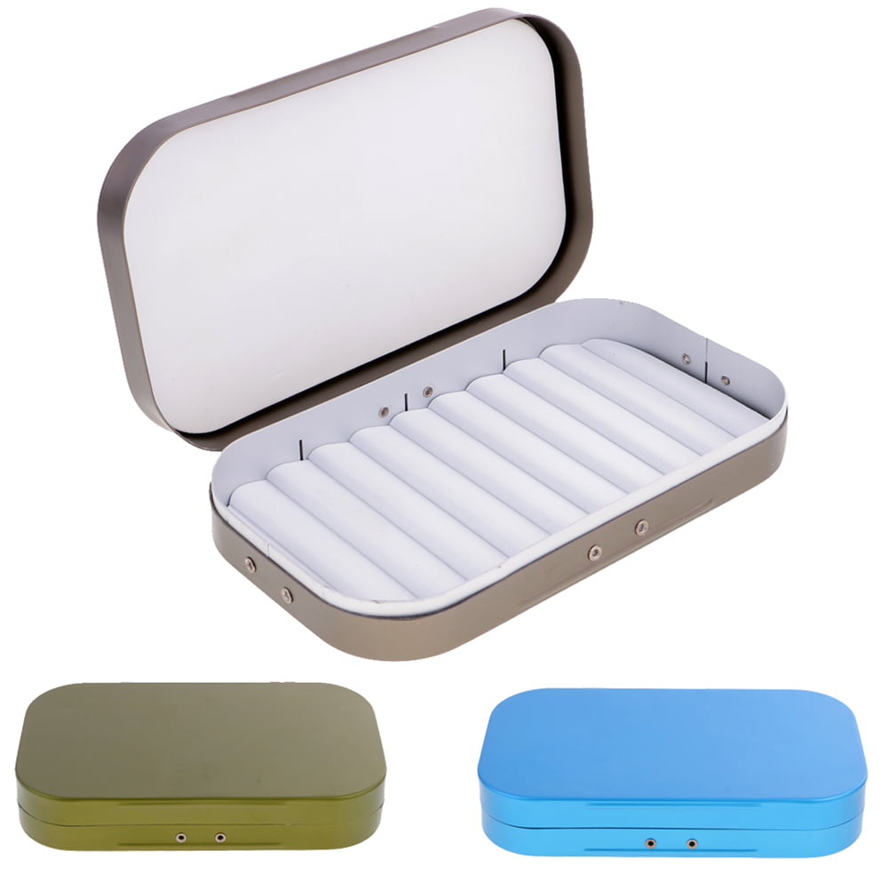 Blue Green Grey Colorful Aluminum Alloy Fly Fishing Tackle Box