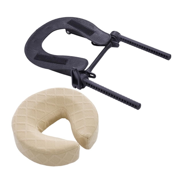 Xuanheng Coussin d'Appui-tête pour Table de Massage, Face vers le Bas, Respirant, Portable et Pratique, Beige