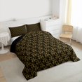 thumbnail image 3 of Feelyou Adult Boho Damask Full Size Comforter Sets, Gold Ghost Bedding Sets, 3 Pieces, 3 of 8