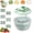 Transparent Green, variant on Large Capacity Multi-Function Salad Spinner with Quick Stop Button, Salad Spinner Stainless Steel, Salad Spinner Large, with 5 Blade Slicer Egg Yolk Strainer Shredder