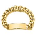thumbnail image 4 of Diamond2Deal 14k Yellow Gold Hand-Plate Curb Link 48x15mm Plate ID Bracelet for Women 8.5", 4 of 6